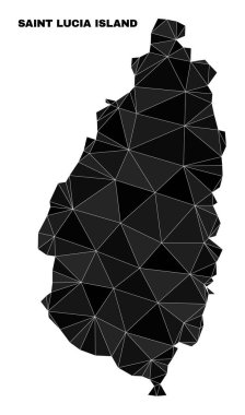 Çokgen Saint Lucia Adası Haritası