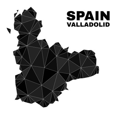 Vektör Lowpoly Valladolid Şehir Haritası