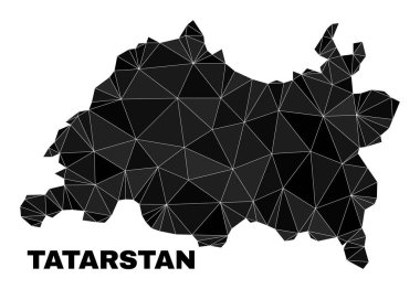 Tataristan Haritası Dolu Vektör Üçgeni