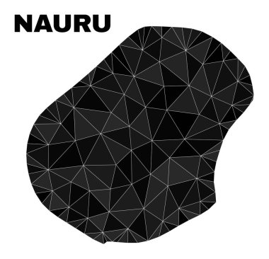 Vektör Çokgen Nauru Haritası