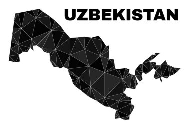 Vektör Çokgen Özbekistan Haritası