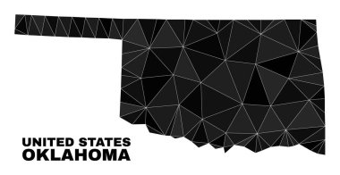 Vektör Çokgen Oklahoma Eyalet Haritası