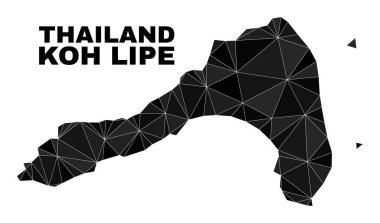 Vektör Çokgen Koh Lipe Haritası