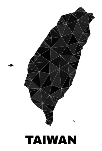 Vector poligonal Taiwán mapa — Archivo Imágenes Vectoriales