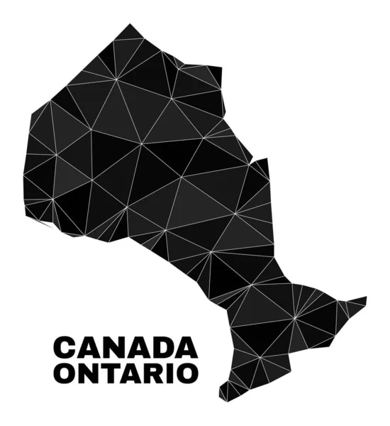 Vector Triangle Filled Ontario Province Map — стоковий вектор