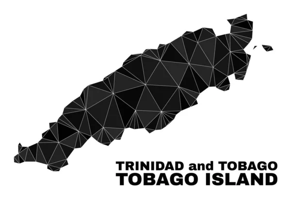 Mapa ostrova Vector Lowpoly Tobago — Stockový vektor