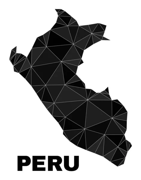 Mappa Vector Lowpoly Peru — Vettoriale Stock