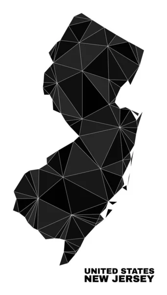 Vektor Lowpoly New Jersey State Map — Stock vektor