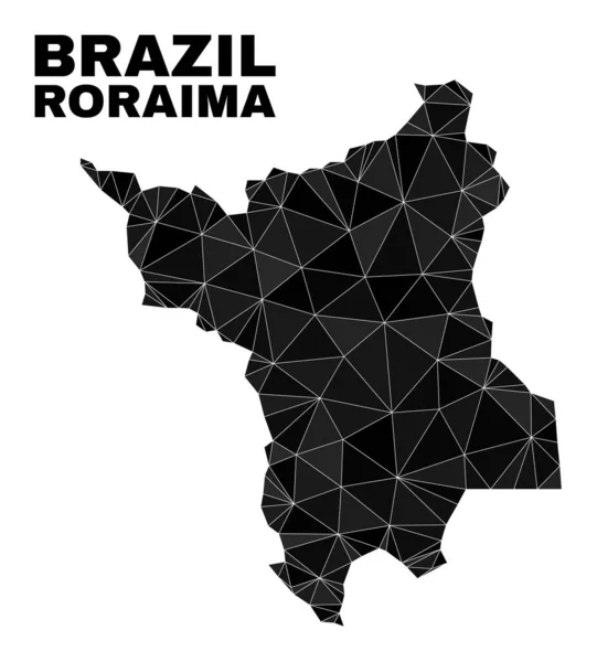 Vektor Polygonal Roraima State Map — Stock Vector