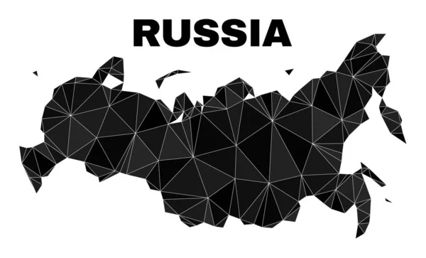 Vector Polygonal Russland Karte — Stockvektor