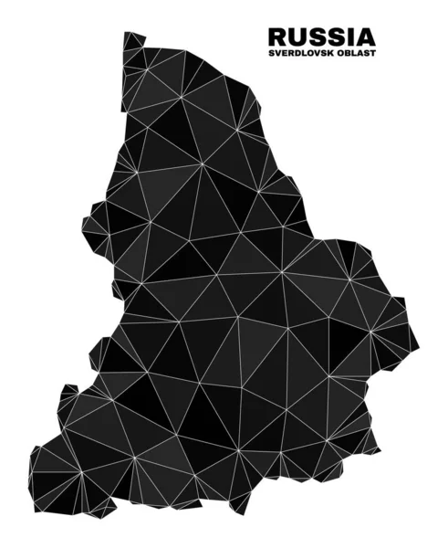 Vector Lowpoly Sverdlovsk Region Map — 스톡 벡터