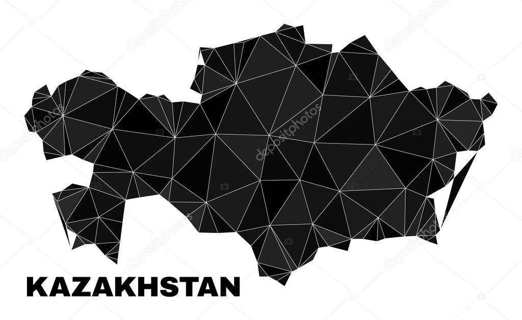 Vector Lowpoly Kazakhstan Map