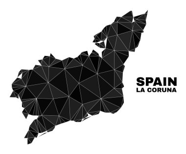 La Coruna Vilayet Haritası Doldurulmuş Vektör Üçgeni