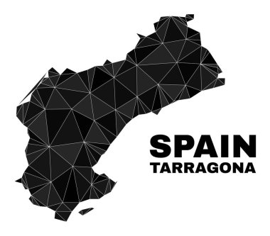 Vektör Çokgen Tarragona Eyaleti Haritası