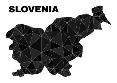 Vektör Lowpoly Slovenya Haritası