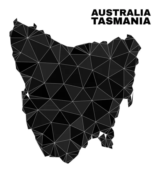 Mapa da ilha de Vector Lowpoly Tasmânia —  Vetores de Stock