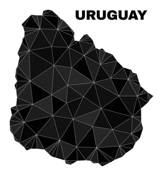 Vector Lowpoly Uruguay Mapa — Vector de stock