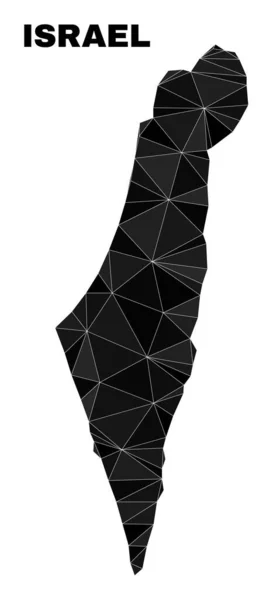 Vektor Polygonal Izrael Térkép — Stock Vector