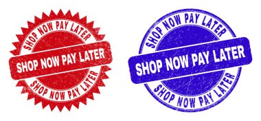 Dükkan Şimdi Ödeme Sonra Yuvarlak ve Rosette Damga Mührü ile Aşınmış Yüzey