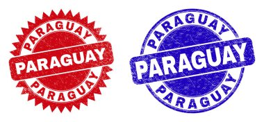 PARAGUAY Yuvarlak ve Rosette Kirli Yüzeyli Mühür