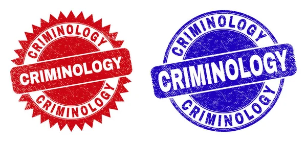 CRIMINOLOGY Round ve Rosette Pulları Grunged Doku — Stok Vektör
