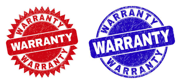 WARRANTY Rounded and Rosette Stamp Seals with Corroded Surface