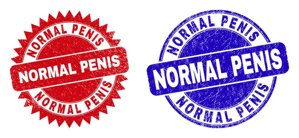 NORMAL PENIS Round and Rosette Seals with Unclean Style — Image vectorielle