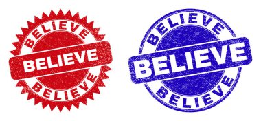 BELIEVE Yuvarlak ve çürümüş desenli Rosette Mühürleri