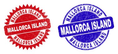 MALLORCA ADLAND Yuvarlak ve Rosette Kirli Doku Damgaları