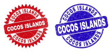 COS ISLANDS Round ve Rosette Pul Mührü