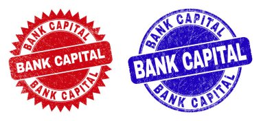 BANK CAPITAL Yuvarlak ve Rosette Kirli Doku Mühürleri