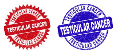 TESTICULAR YARDIM Yuvarlak ve Rosette Kirli Doku Damgaları