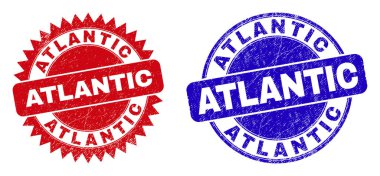 Kirli Yüzeyli ATLANTIC Yuvarlak ve Rosette Filigranları