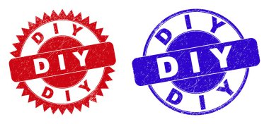 D I Y Yuvarlak ve Rosette Pul Mührü Aşınmış desenli