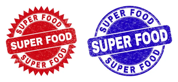 SUPER FOOD Royal и Rosette пломбы с резиновой поверхностью — стоковый вектор