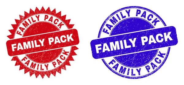 FAMILY PACK รอบและโรเซ็ทลายน้ําที่มีพื้นผิวที่ไม่สะอาด — ภาพเวกเตอร์สต็อก