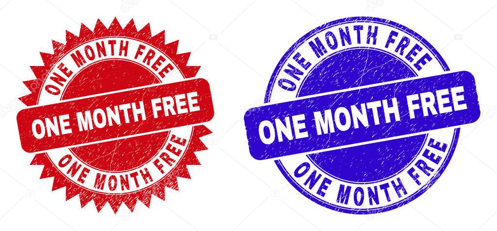 ONE MONTH FREE Round and Rosette Watermarks with Distress Surface