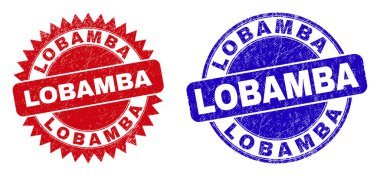 LoBAMBA Yuvarlak ve Grunge desenli Rosette Mühürleri