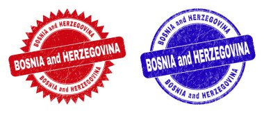 BOSNIA VE HERZEGOVINA Yuvarlak ve Yüzeyinde çizik olan Rosette Mührü