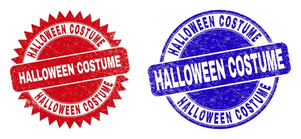 COSTUMEN DE HALLOWEEN Sellos redondos y roseta con superficie de goma — Archivo Imágenes Vectoriales