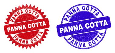 PANNA COTTA Yuvarlak ve Rosette Mühürlü Grunge desenli
