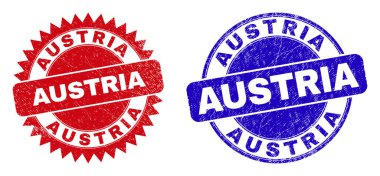 AUSTRIA Yuvarlak ve Rosette Mühürlü Aşınmış Yüzey