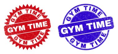 Grunged Style ile GYM TIME Yuvarlak ve Rosette Filigranları