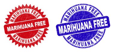 MARIHUANA FREE Yuvarlak ve Rosette Mühürlü Lastik Yüzey
