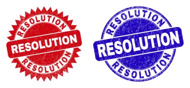 RESOLUTION Yuvarlak ve Rosette Damga Mührü Çizik Biçimli