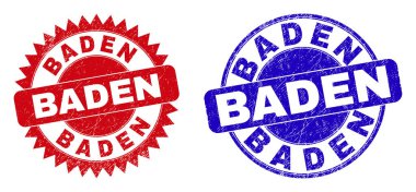 BADEN Round ve Rosette Pulları Grunged Doku ile