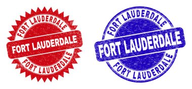 Fort Lauderdale Yuvarlak ve Grunge desenli Rosette Damgaları