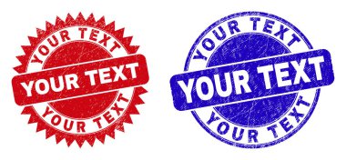 TEXT Yuvarlak ve Aşınmış Yüzeyli Rosette Damgalarınız