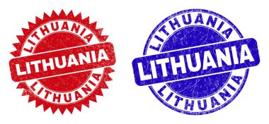 LITHUANIA Yuvarlak ve Kirli Biçimli Rosette Damgaları