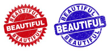 GÖREVLİ Yuvarlak ve Rosette Mühürlü Kirli desenli